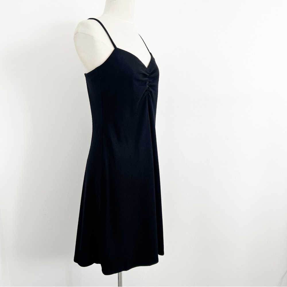 NEW Vince $375 Black Wool-Blend Ruched Cami Dress Size Small (S) - Picture 3 of 8
